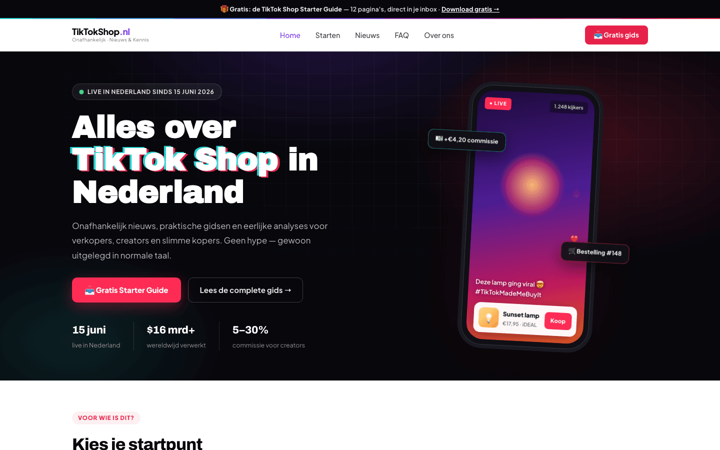 TikTokShop.nl — Contentplatform