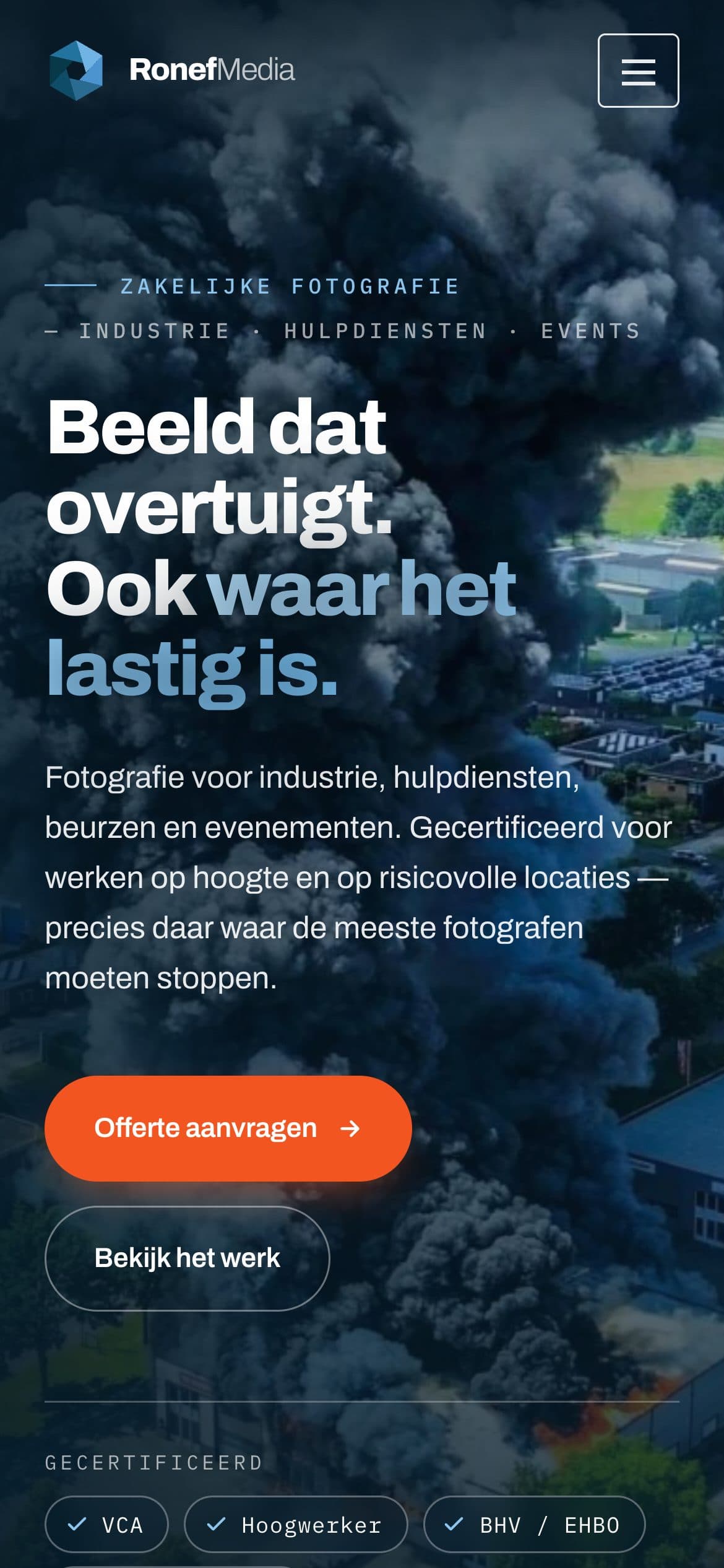 Mobiele weergave van RonefMedia